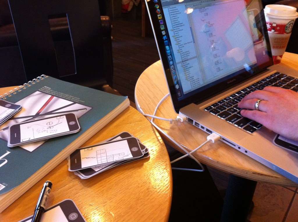 Working on Ramps in a coffee shop
