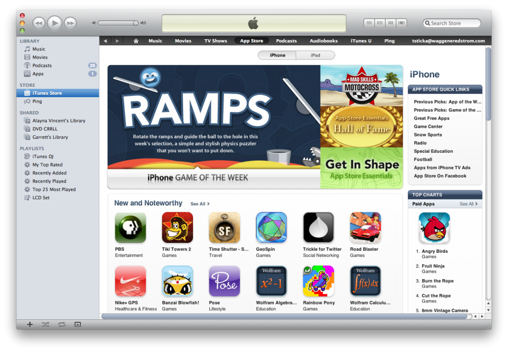 Screenshot of Ramps featured in the app store